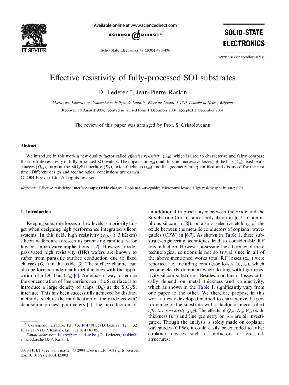 Effective resistivity of fully-processed SOI substrates