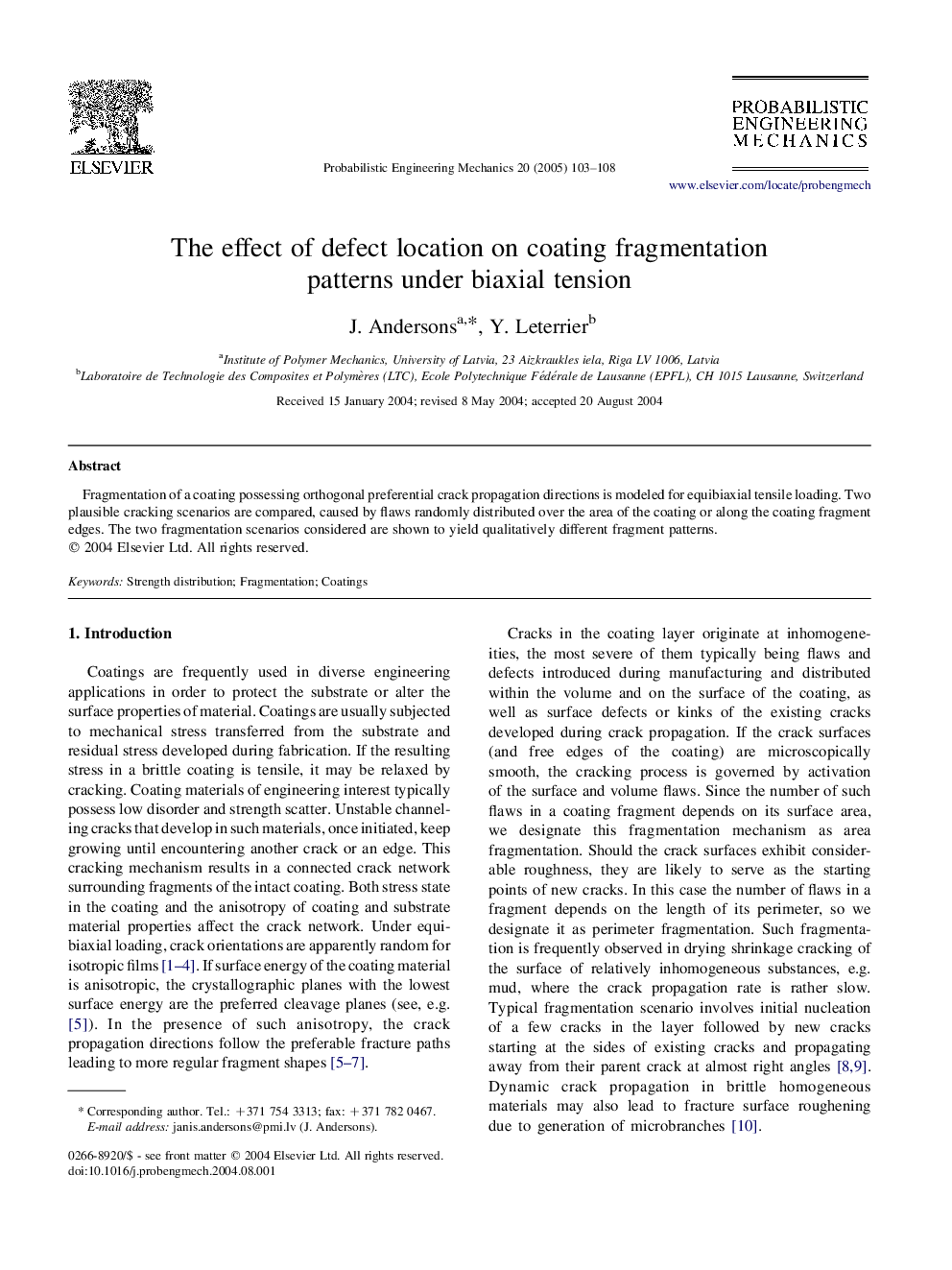 The effect of defect location on coating fragmentation patterns under biaxial tension