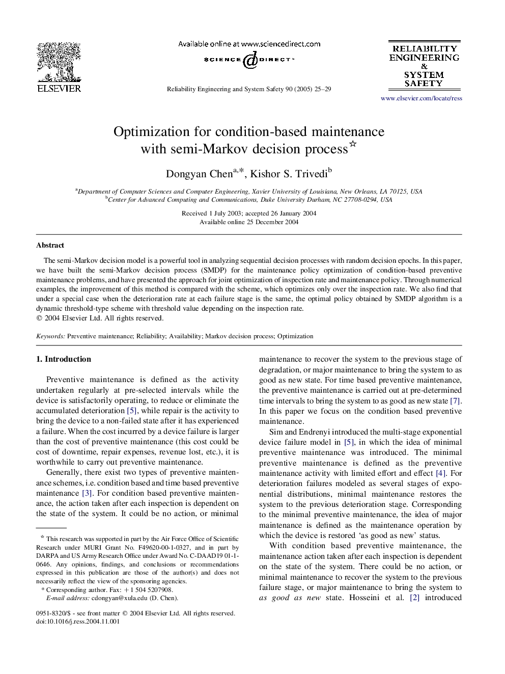 Optimization for condition-based maintenance with semi-Markov decision process