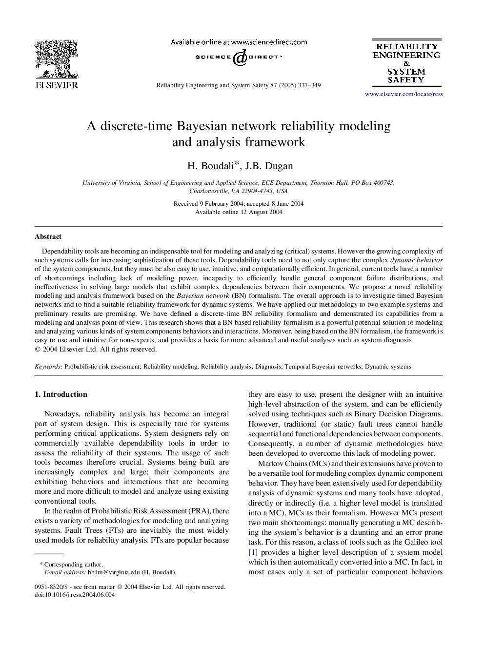 A discrete-time Bayesian network reliability modeling and analysis framework