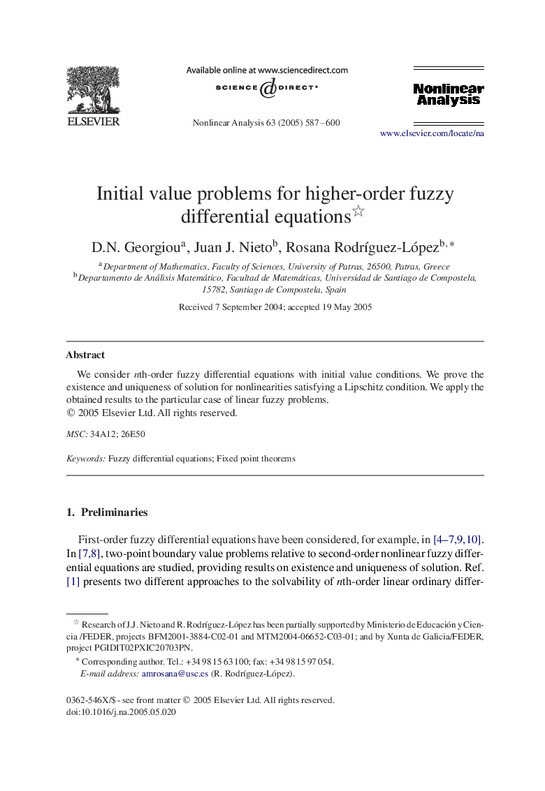 Initial value problems for higher-order fuzzy differential equations