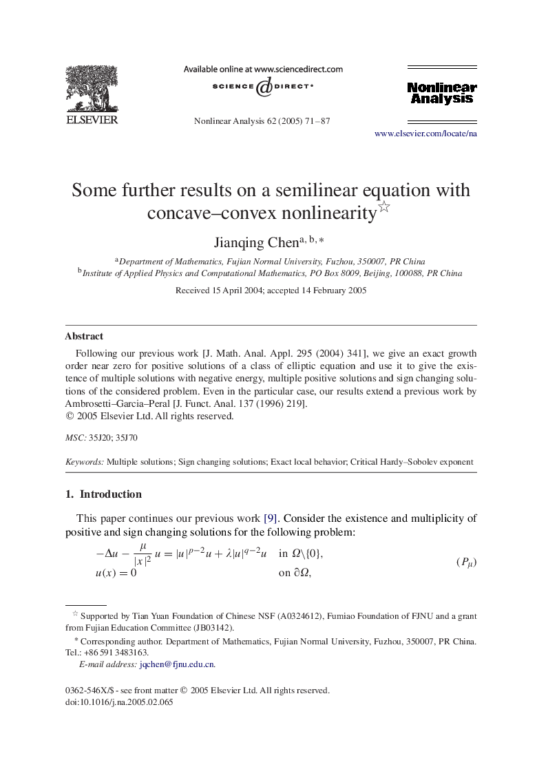 Some further results on a semilinear equation with concave-convex nonlinearity