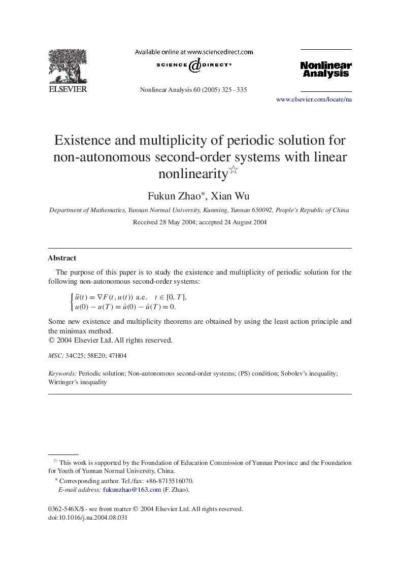 Existence and multiplicity of periodic solution for non-autonomous second-order systems with linear nonlinearity