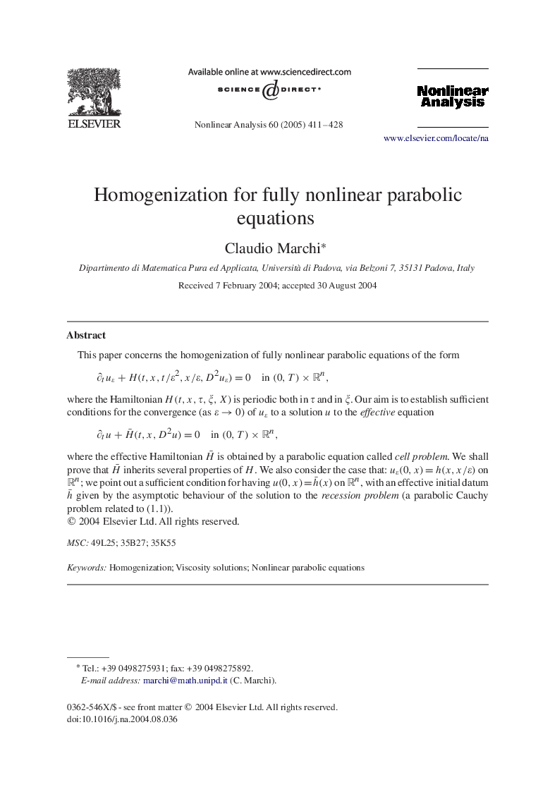 Homogenization for fully nonlinear parabolic equations