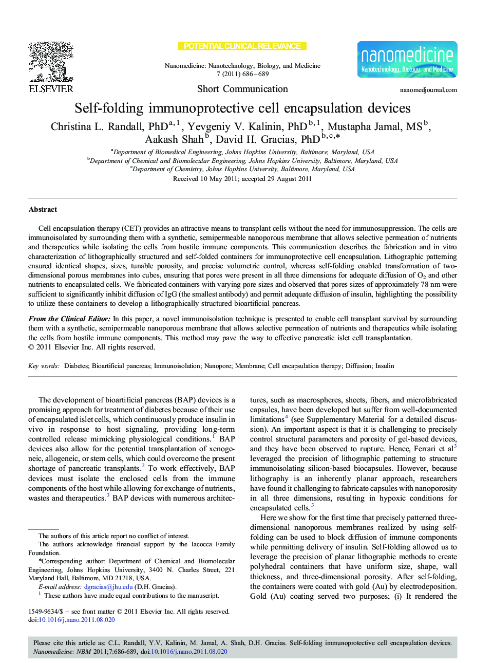 Self-folding immunoprotective cell encapsulation devices