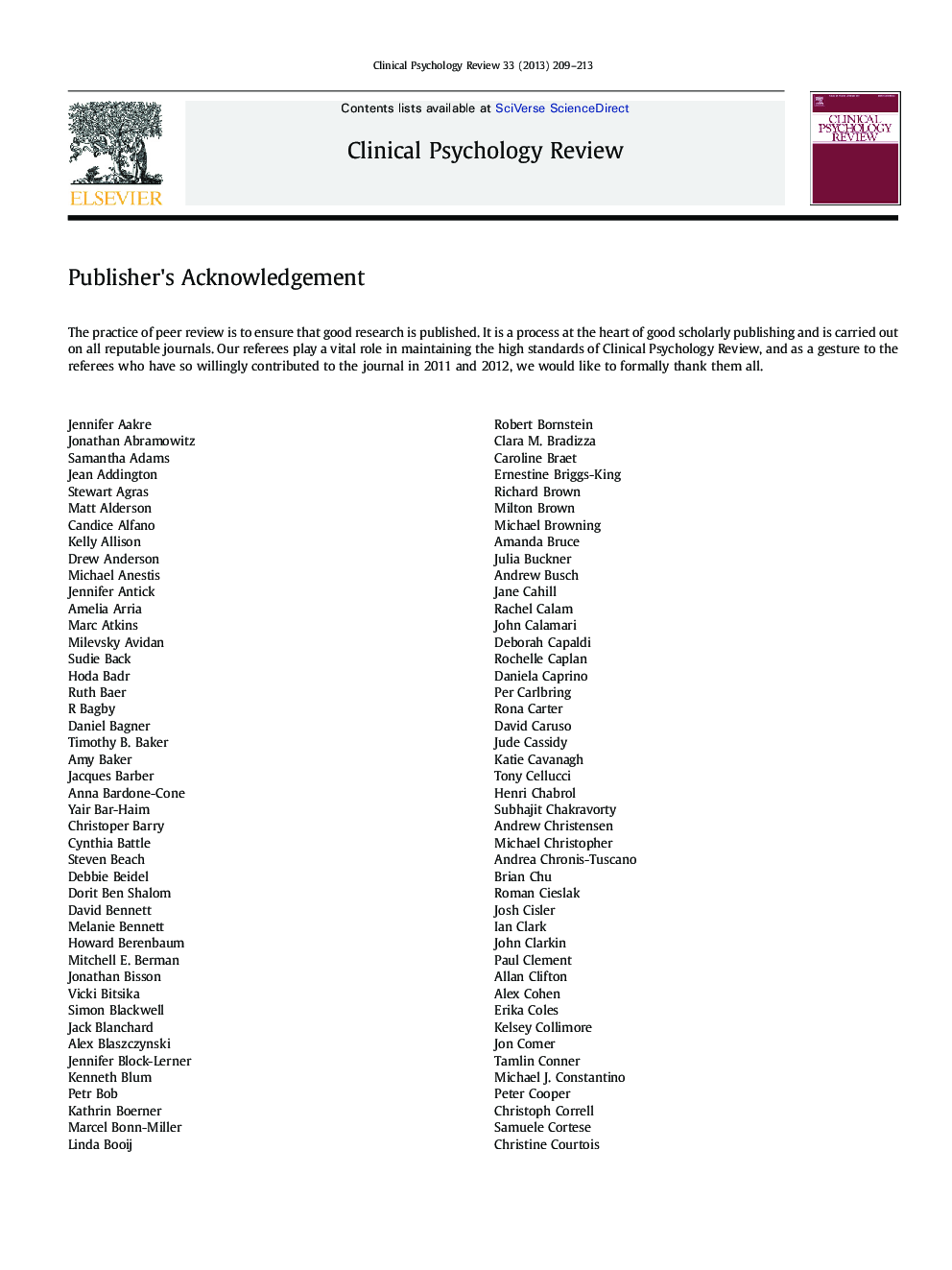 Publisher's Acknowledgement