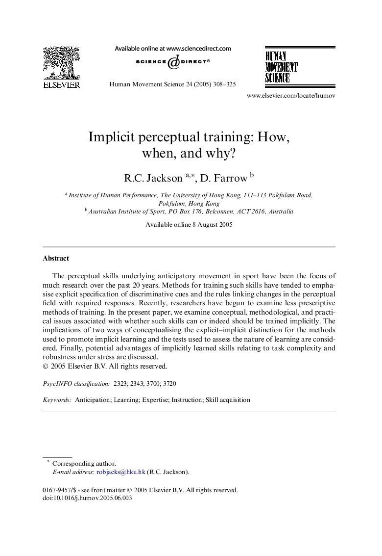 Implicit perceptual training: How, when, and why?