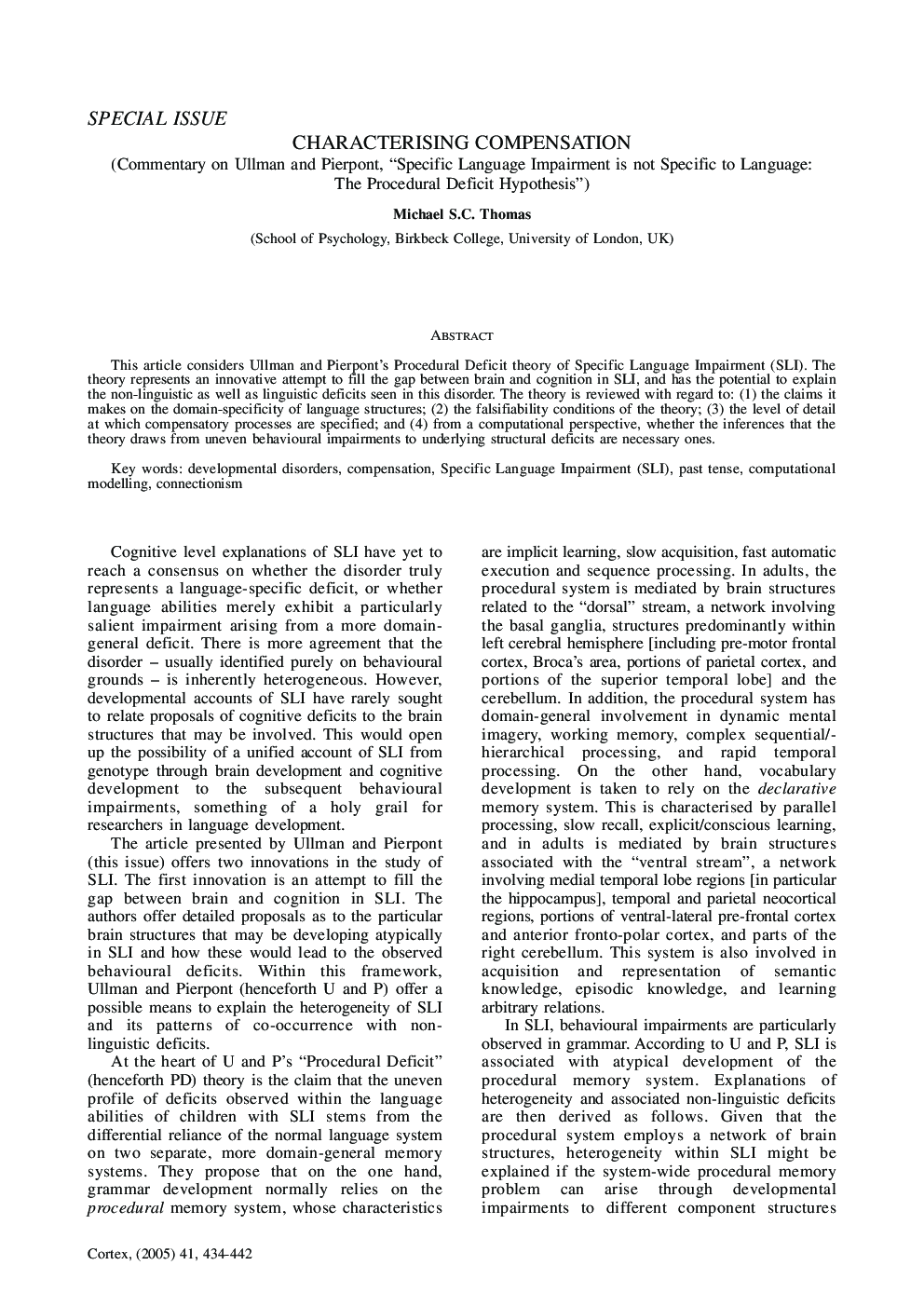 Characterising Compensation