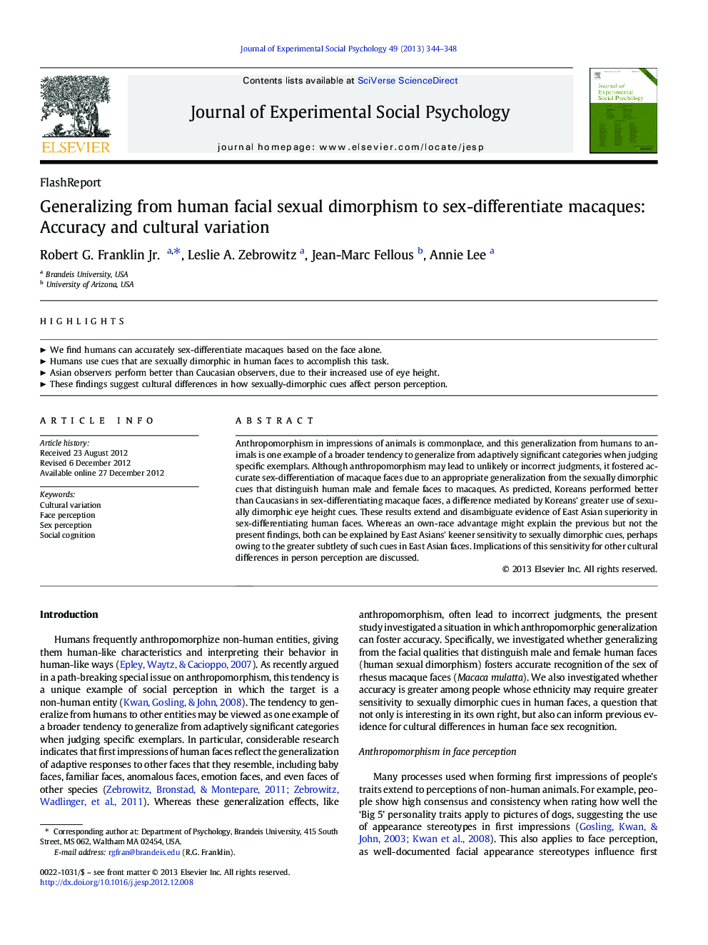 Generalizing from human facial sexual dimorphism to sex-differentiate macaques: Accuracy and cultural variation