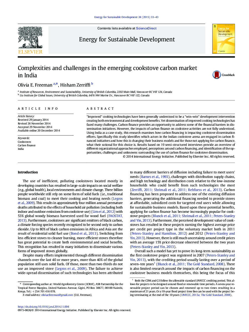 Complexities and challenges in the emerging cookstove carbon market in India