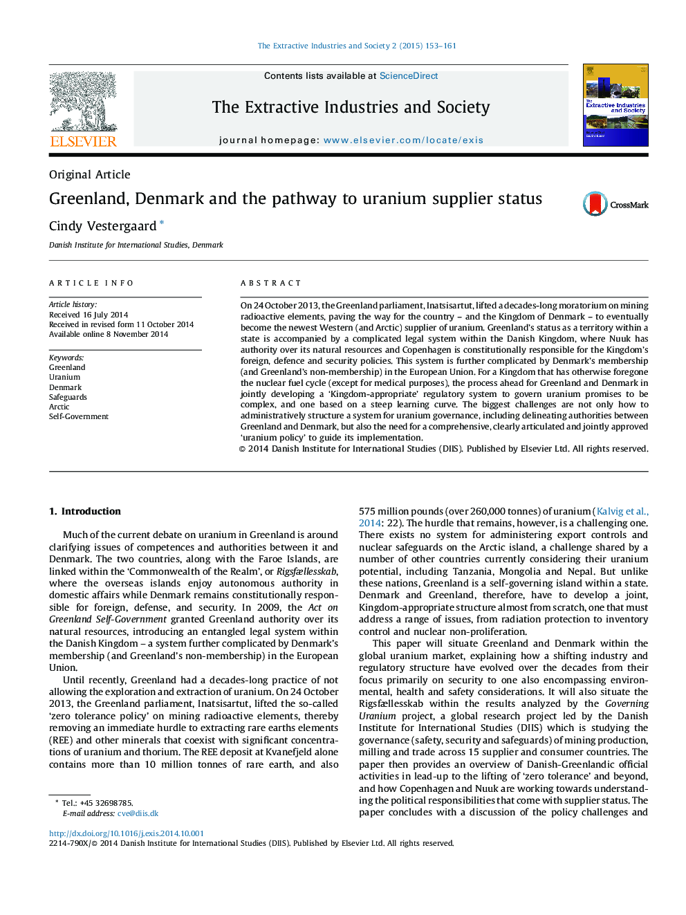 Greenland, Denmark and the pathway to uranium supplier status