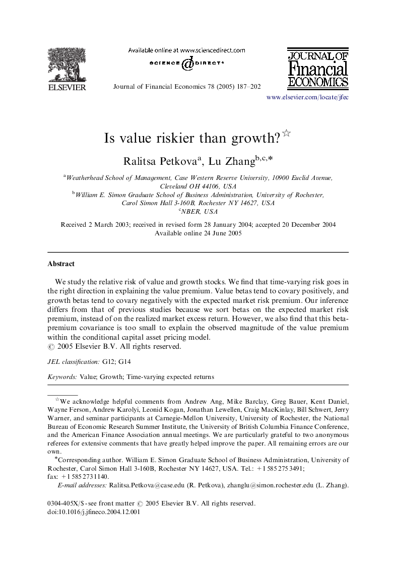 Is value riskier than growth?