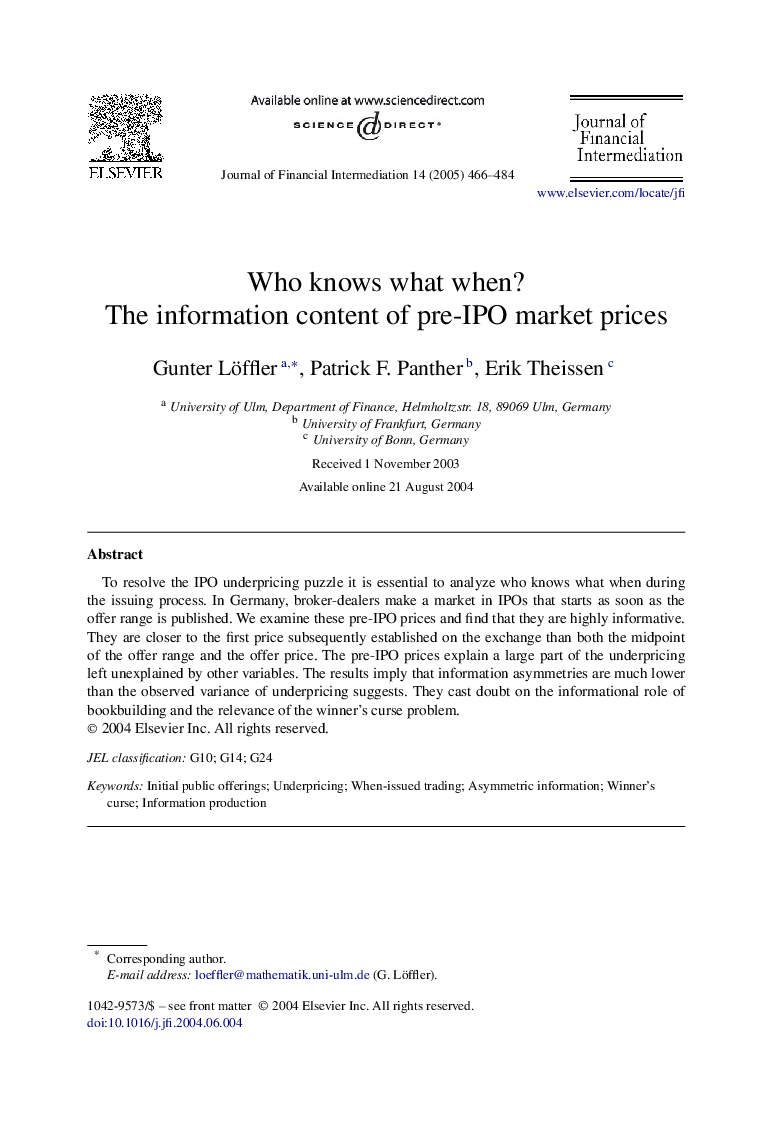 Who knows what when? The information content of pre-IPO market prices