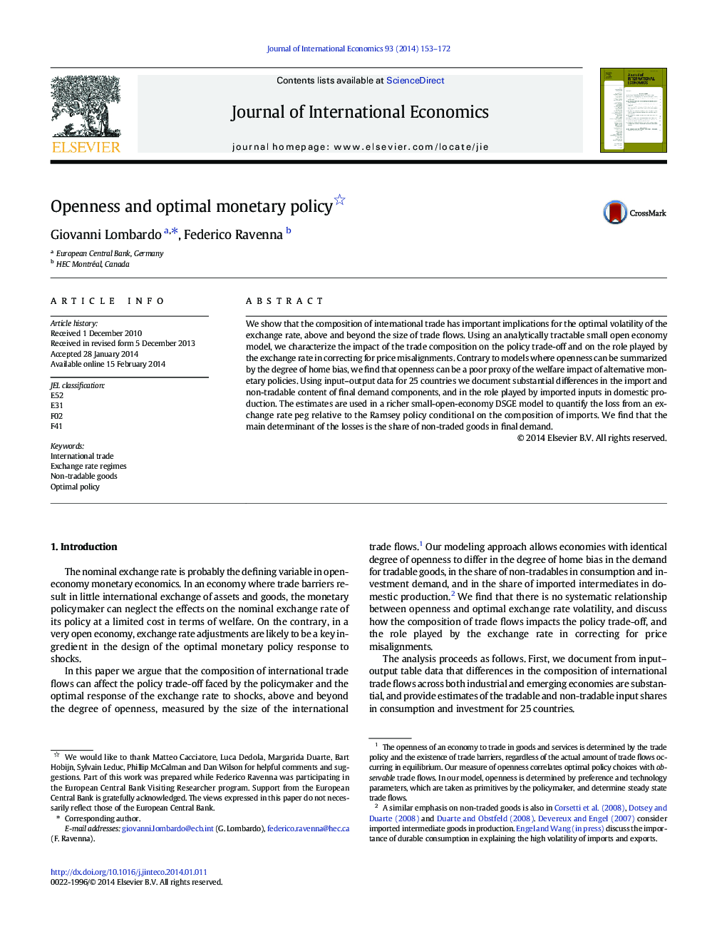 Openness and optimal monetary policy