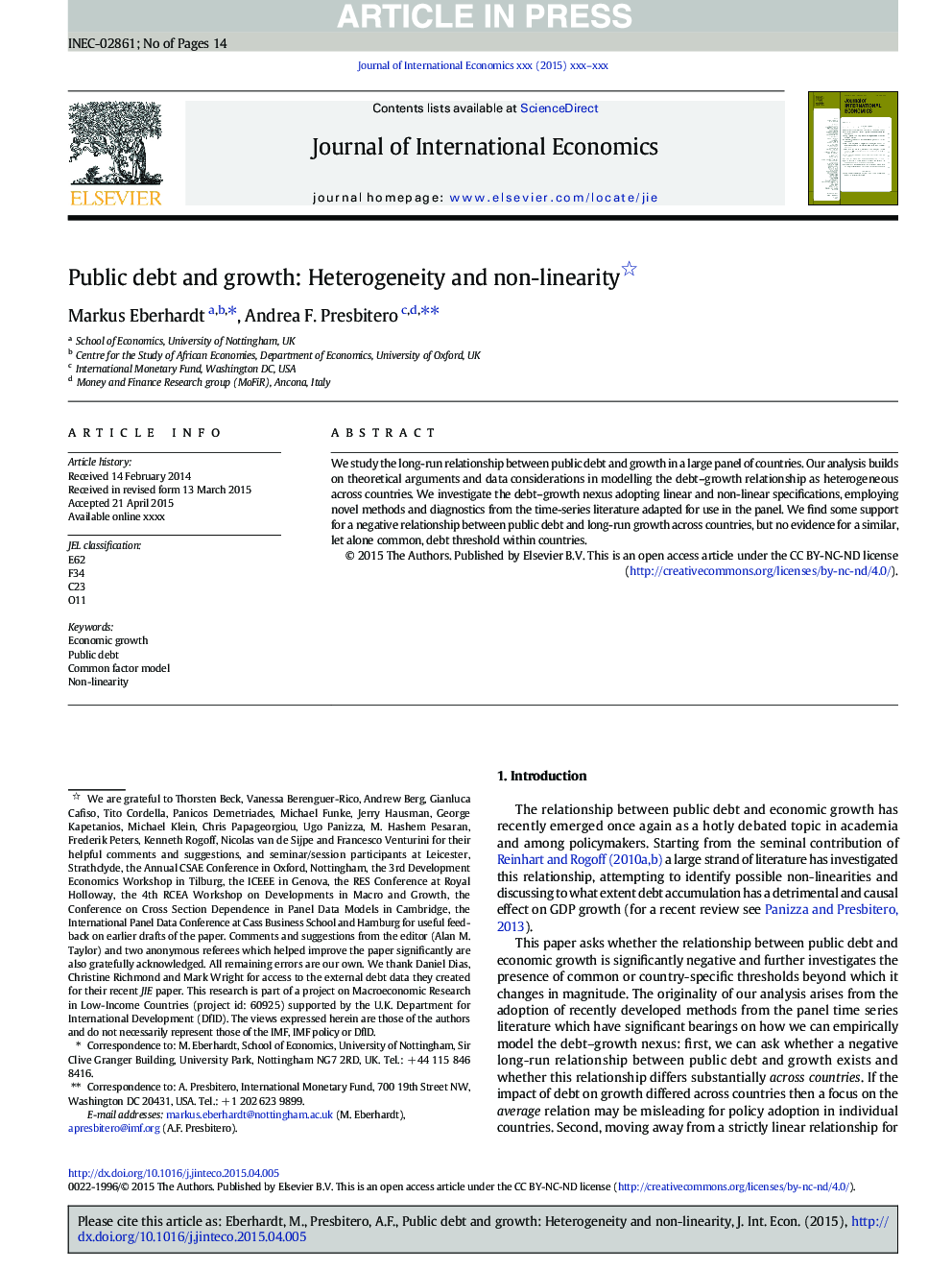 Public debt and growth: Heterogeneity and non-linearity