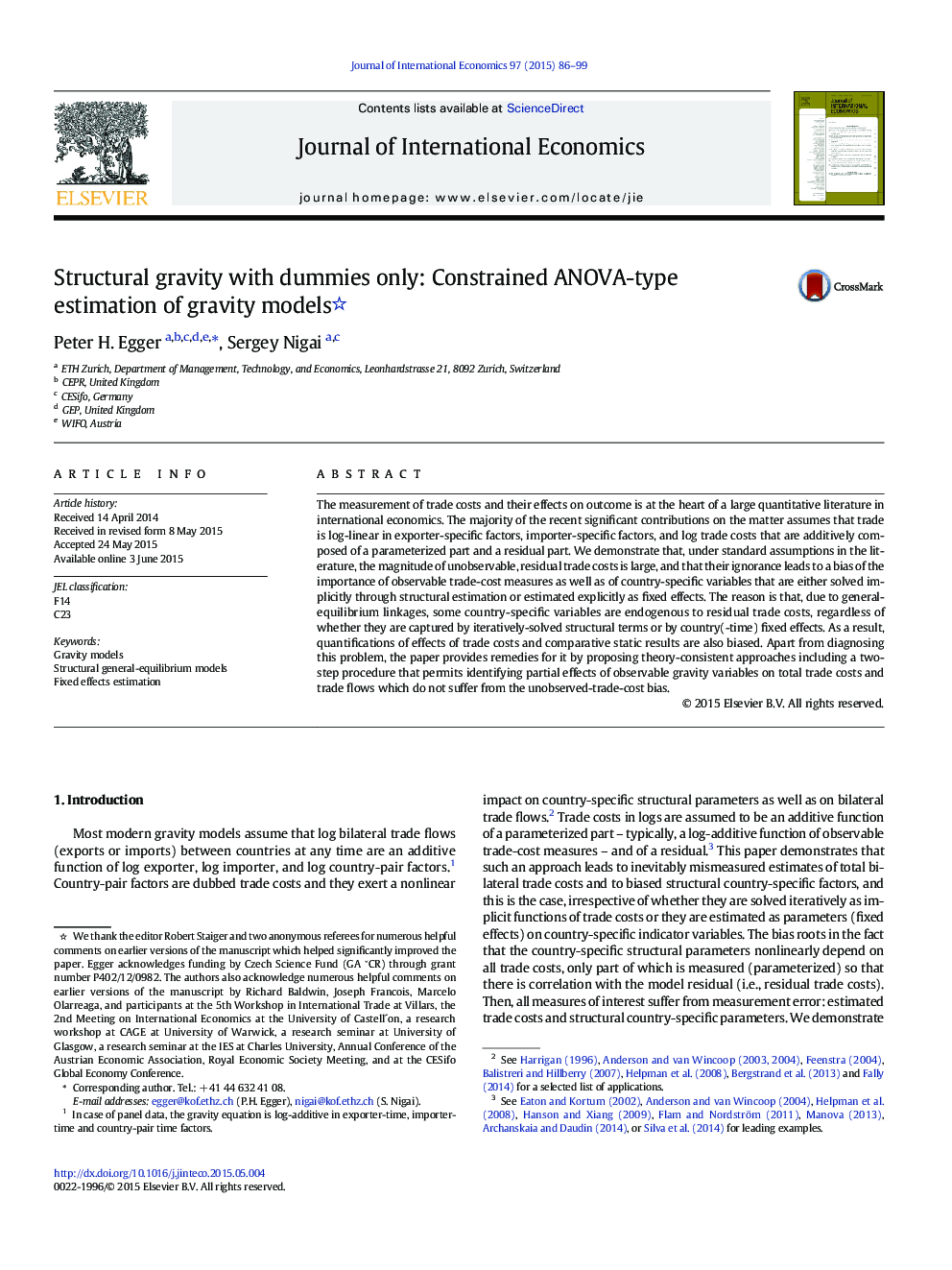 Structural gravity with dummies only: Constrained ANOVA-type estimation of gravity models