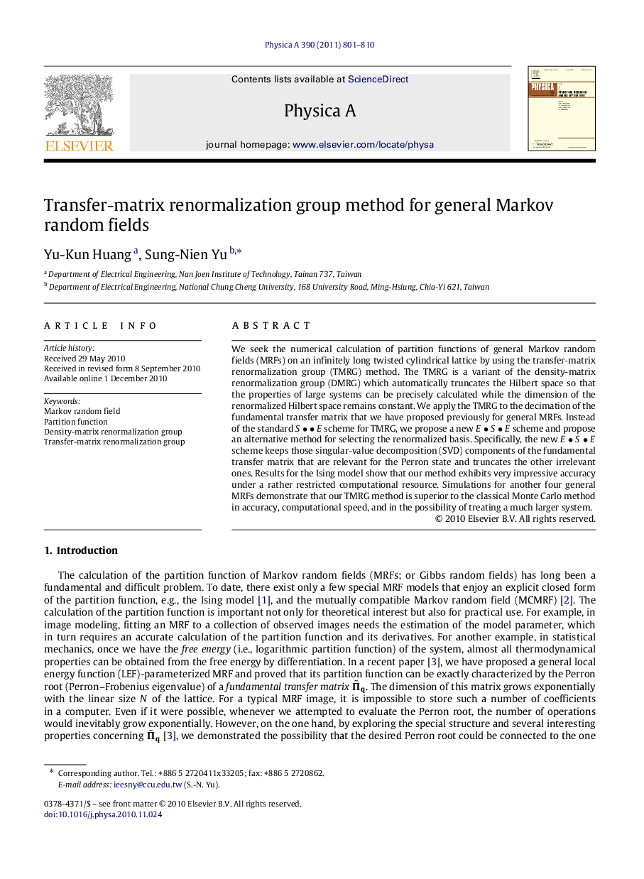 Transfer-matrix renormalization group method for general Markov random fields