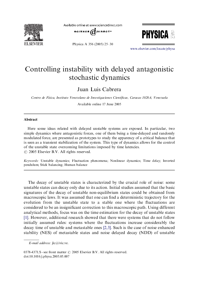 Controlling instability with delayed antagonistic stochastic dynamics