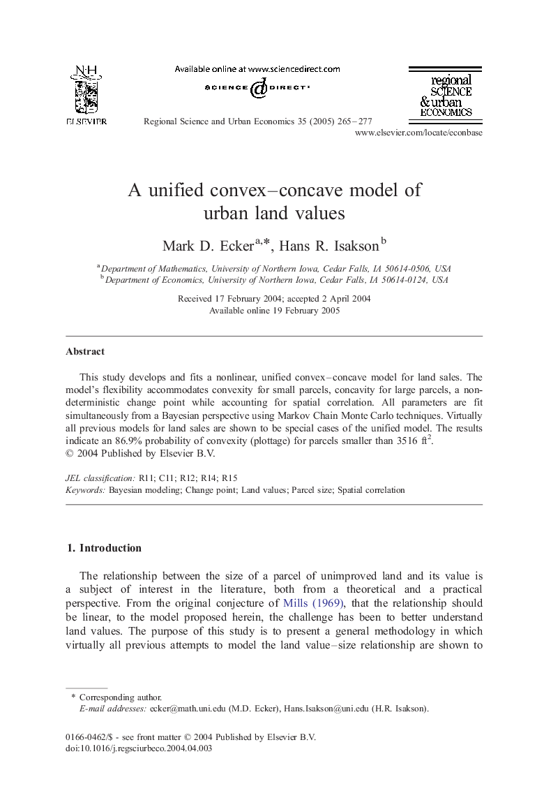 A unified convex-concave model of urban land values