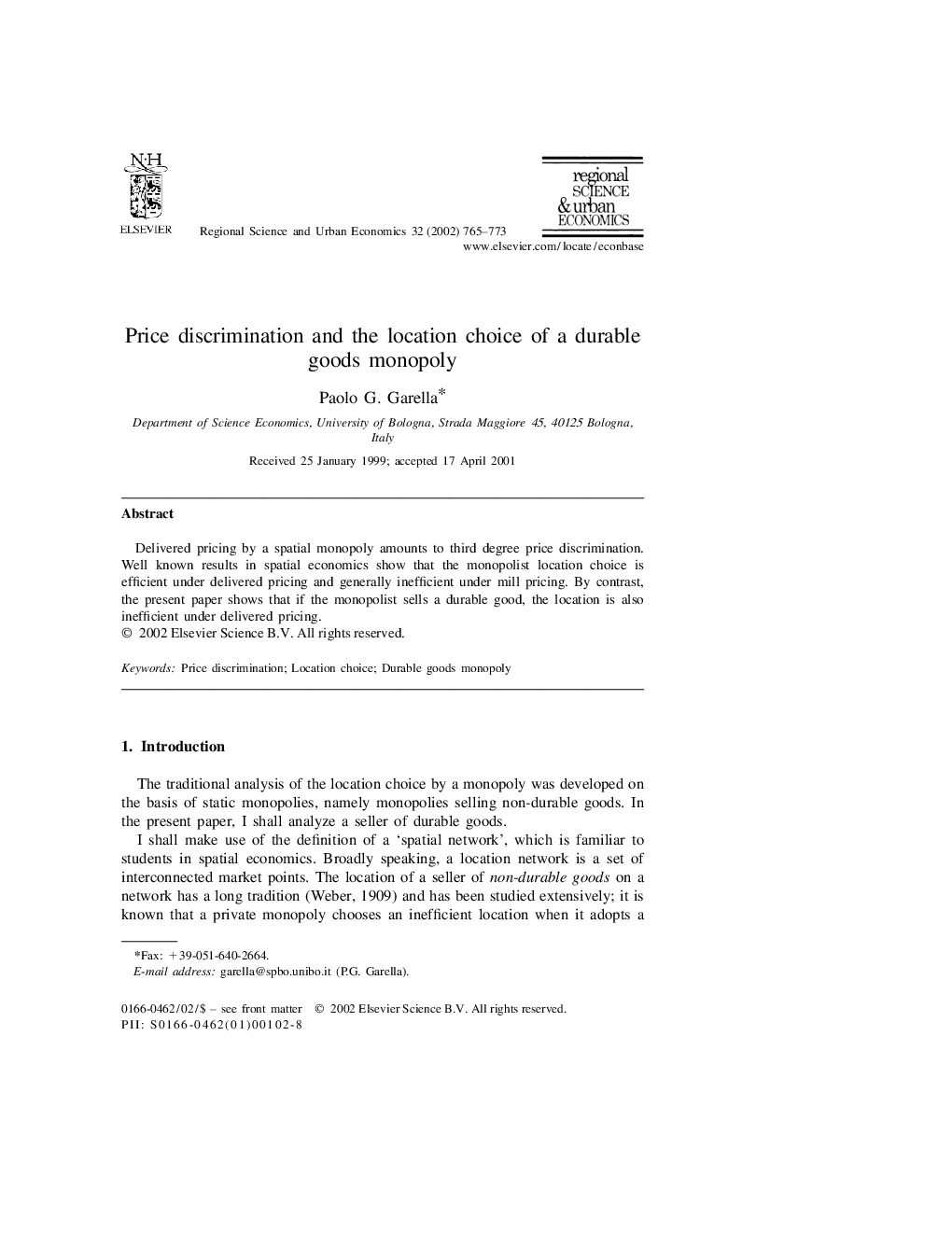 Price discrimination and the location choice of a durable goods monopoly