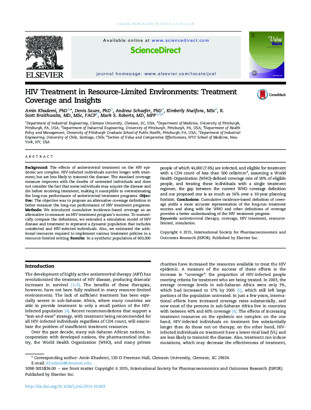 HIV Treatment in Resource-Limited Environments: Treatment Coverage and Insights