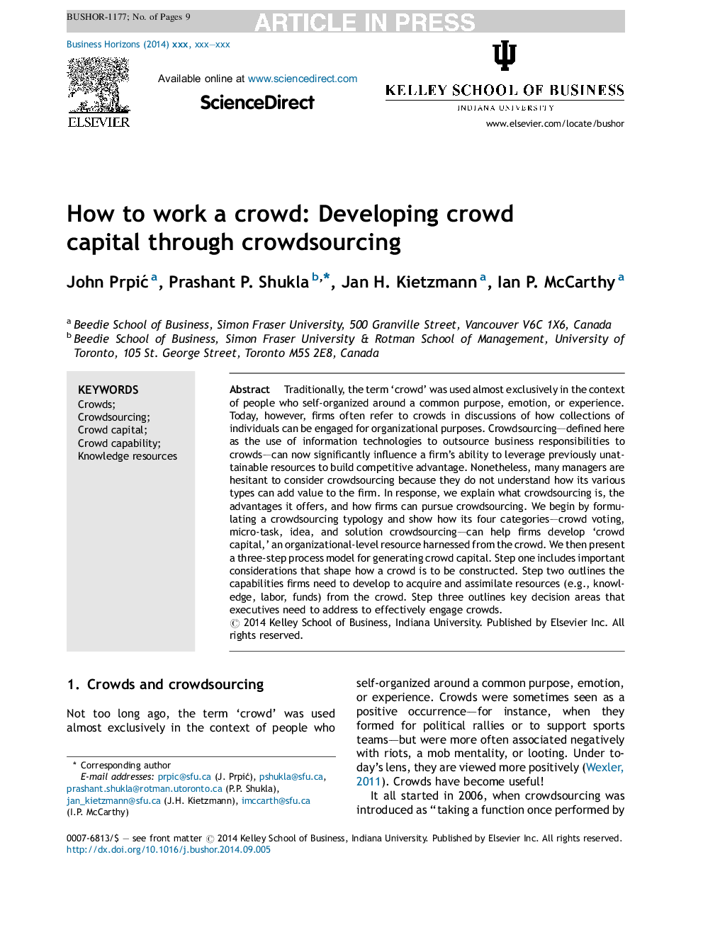 How to work a crowd: Developing crowd capital through crowdsourcing