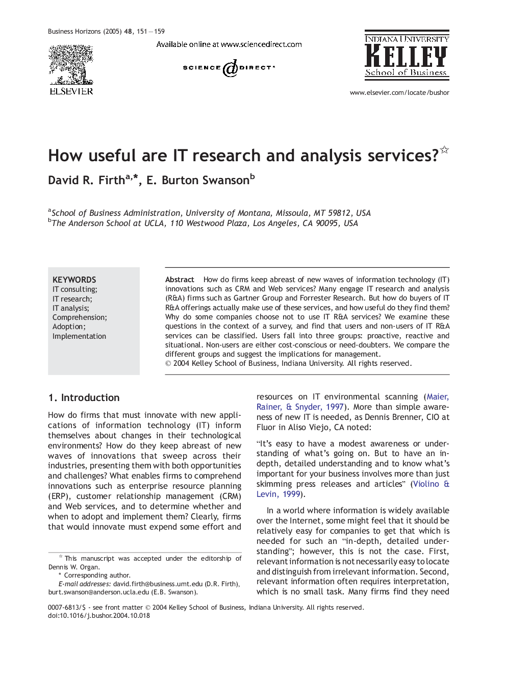 How useful are IT research and analysis services?