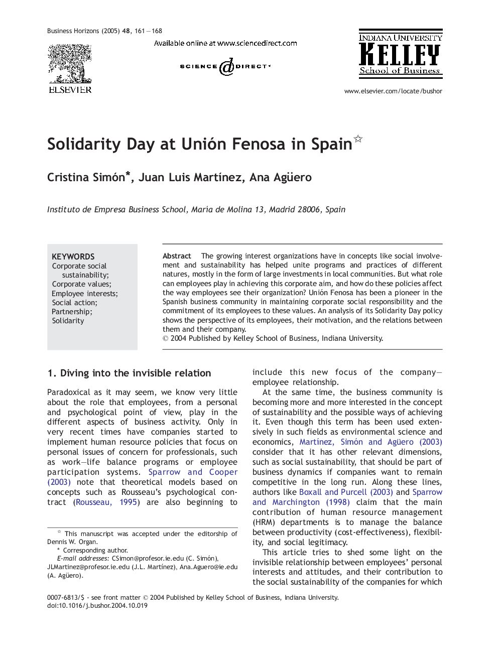 Solidarity Day at Unión Fenosa in Spain
