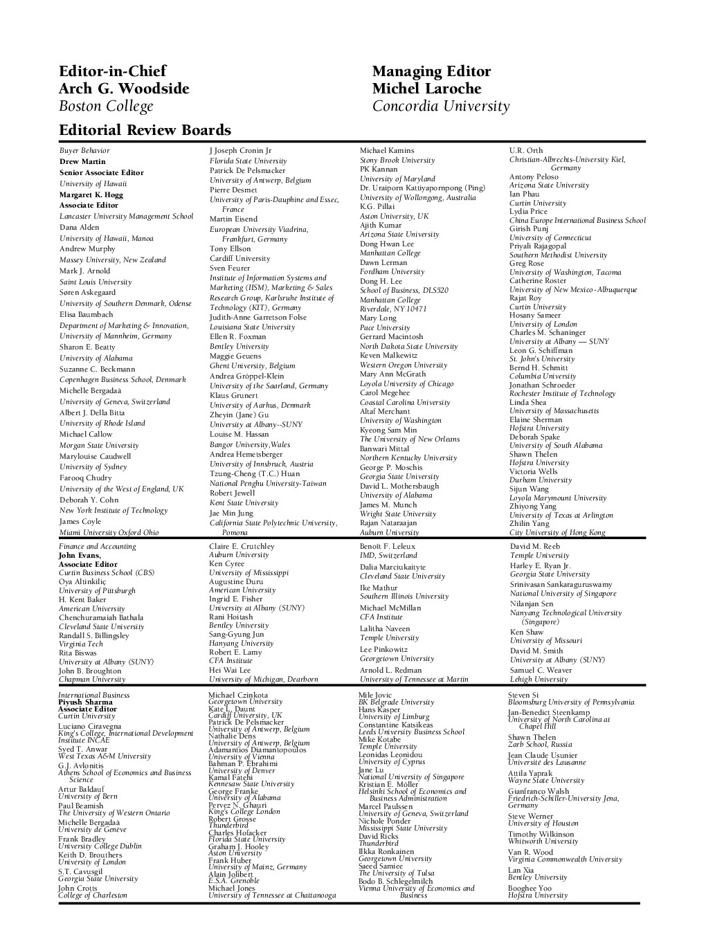 Editorial Board