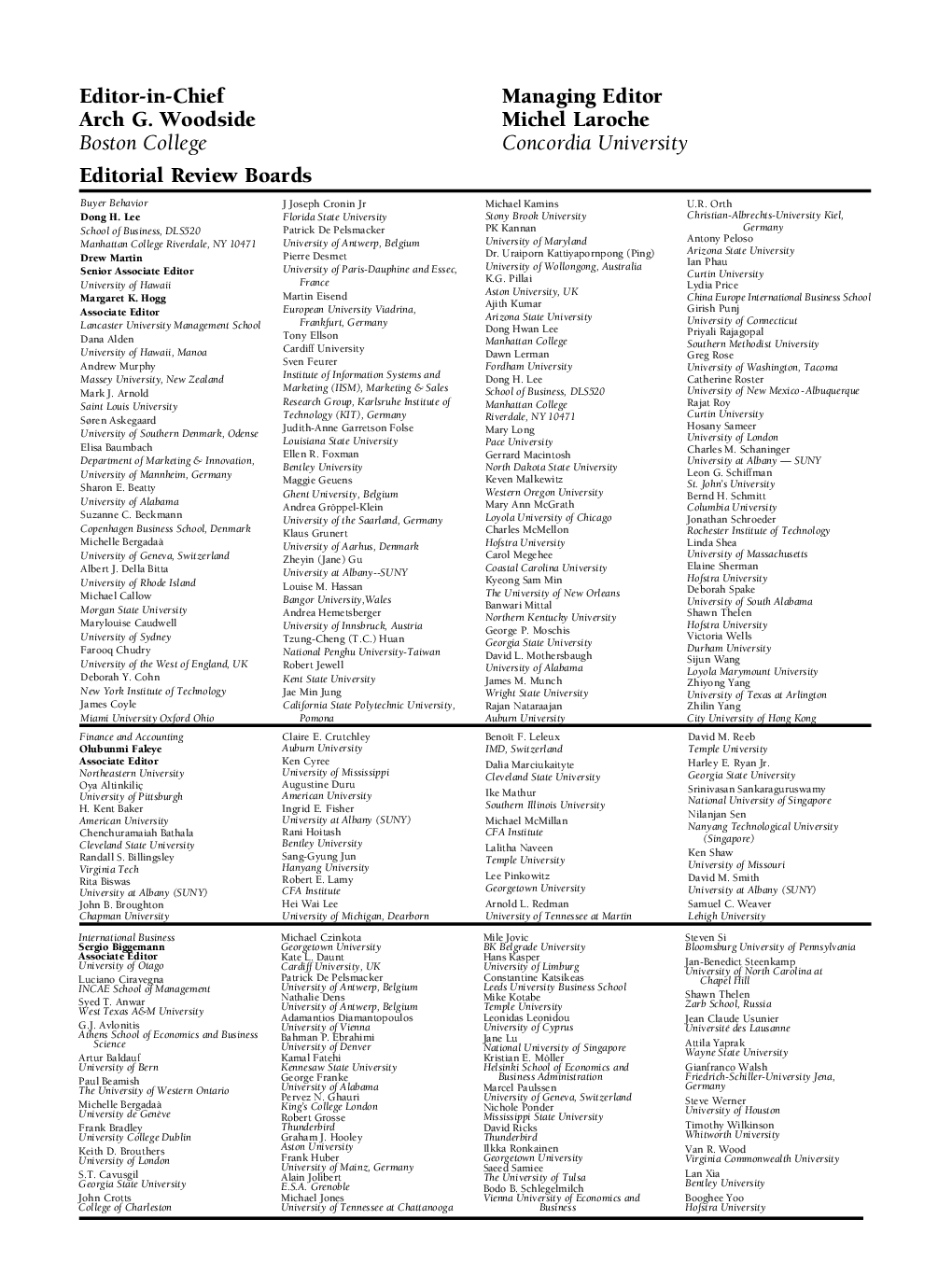 Editorial Board