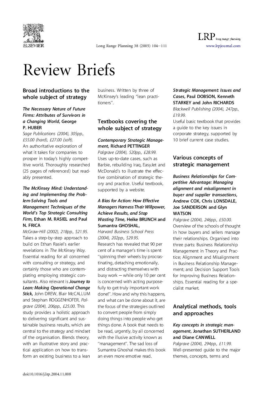 Review briefs 38/1