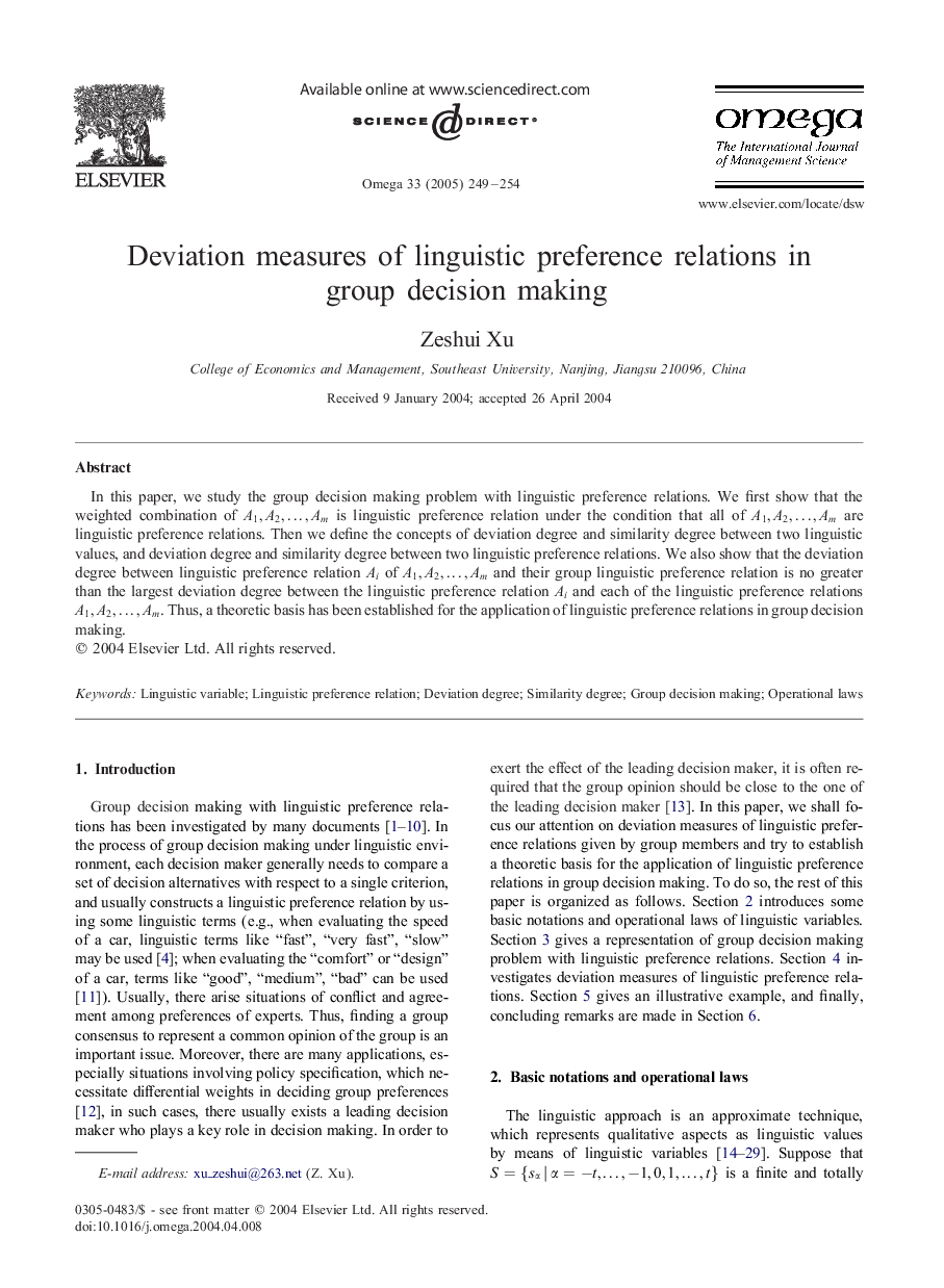 Deviation measures of linguistic preference relations in group decision making