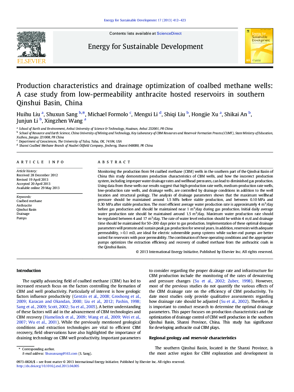 Production characteristics and drainage optimization of coalbed methane wells: A case study from low-permeability anthracite hosted reservoirs in southern Qinshui Basin, China