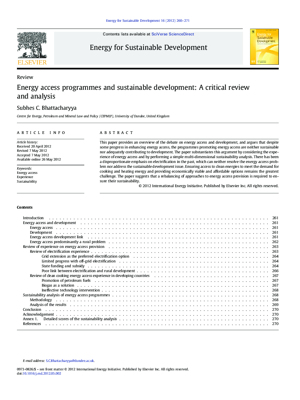 Energy access programmes and sustainable development: A critical review and analysis