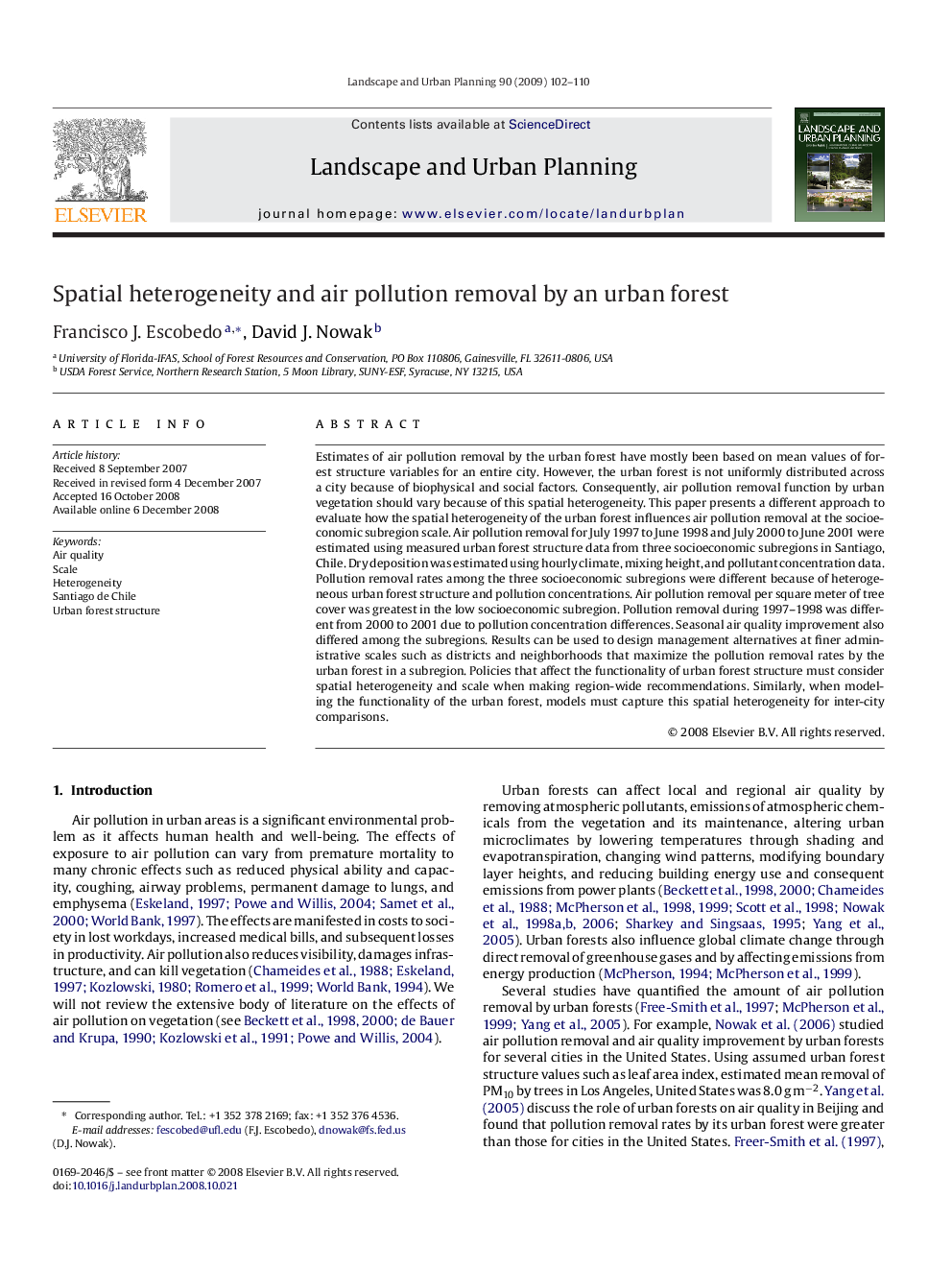 Spatial heterogeneity and air pollution removal by an urban forest