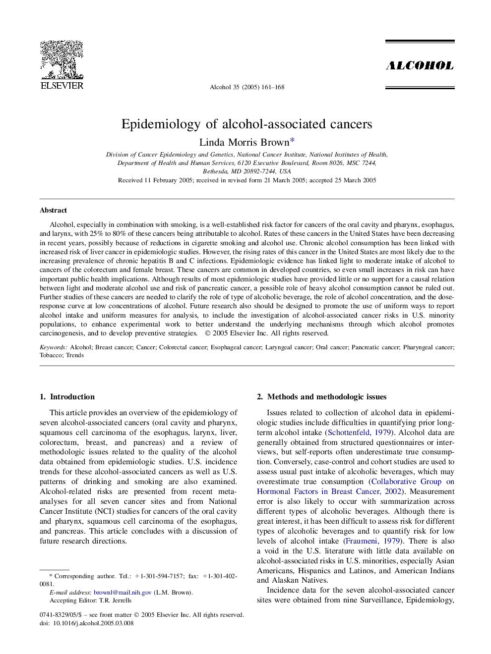 Epidemiology of alcohol-associated cancers