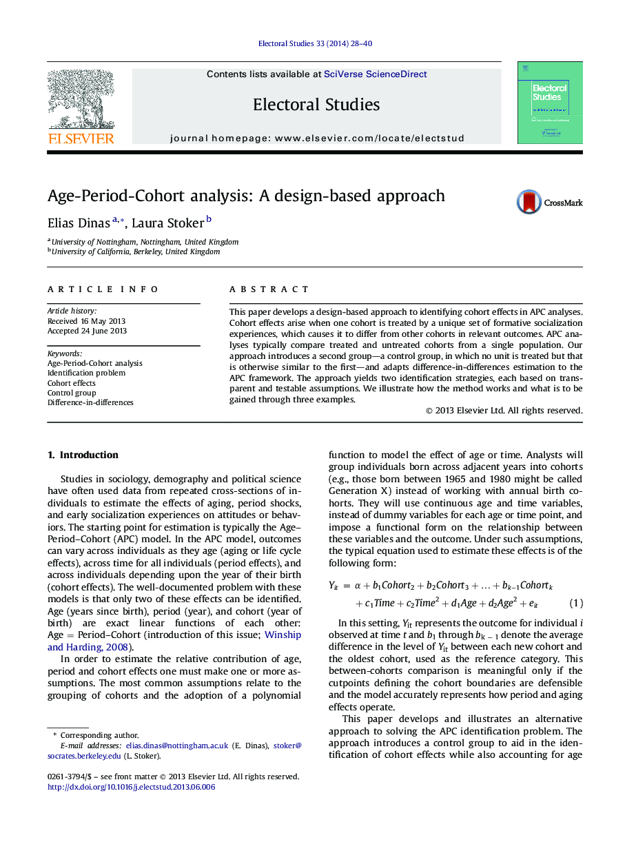 Age-Period-Cohort analysis: A design-based approach