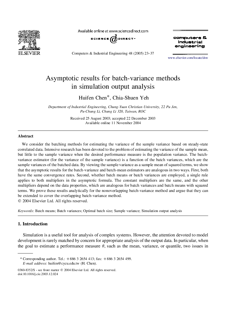 Asymptotic results for batch-variance methods in simulation output analysis