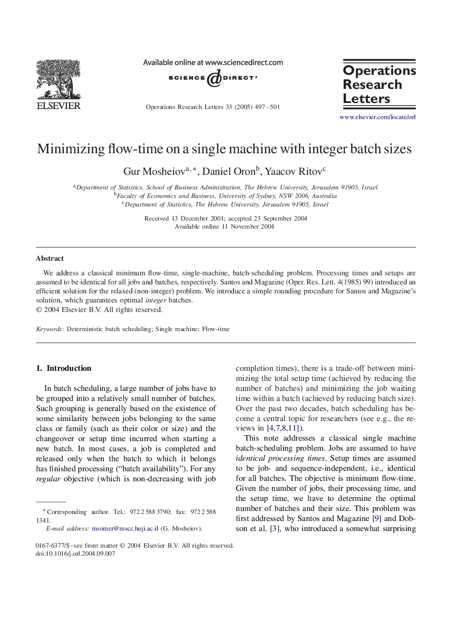 Minimizing flow-time on a single machine with integer batch sizes