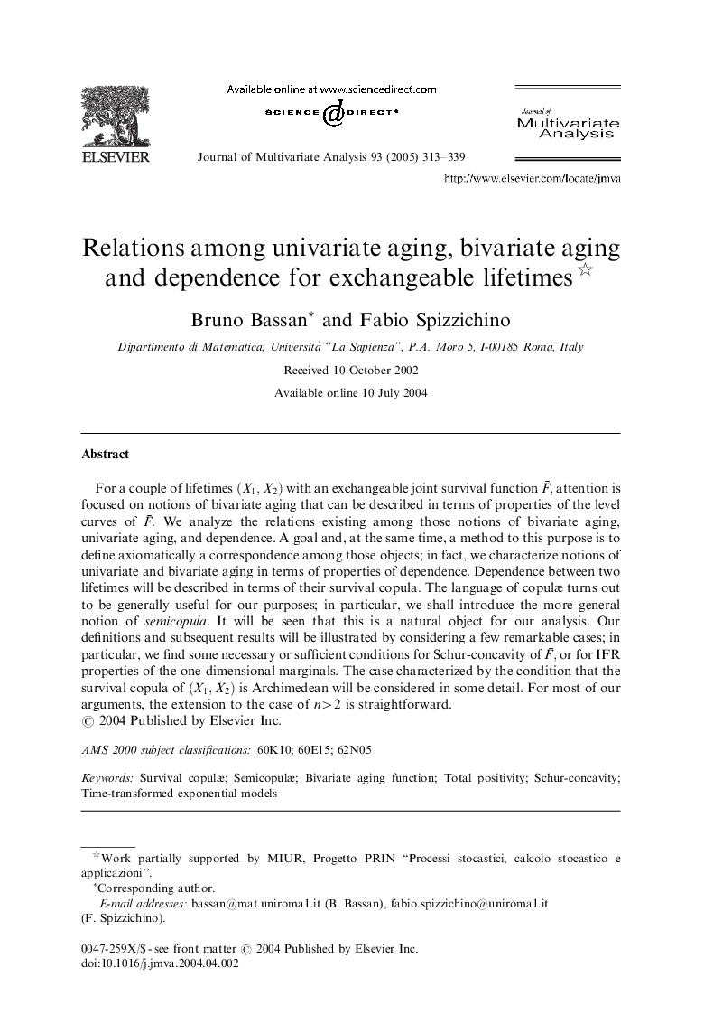 Relations among univariate aging, bivariate aging and dependence for exchangeable lifetimes