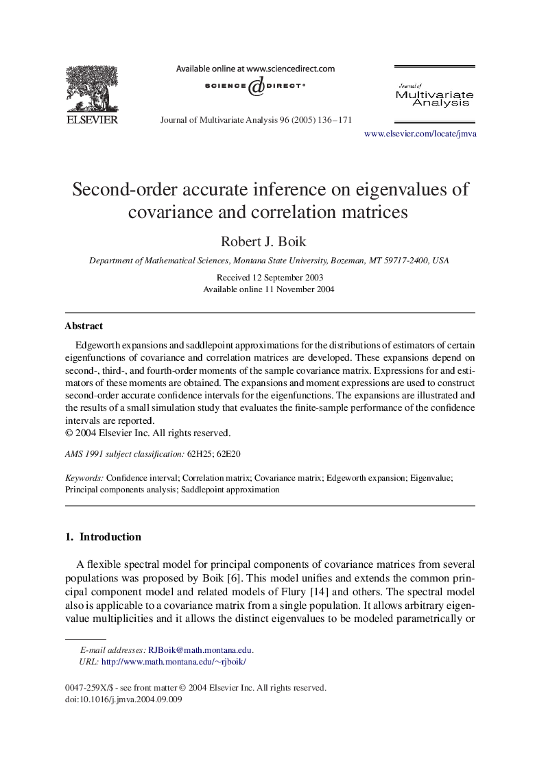 Second-order accurate inference on eigenvalues of covariance and correlation matrices