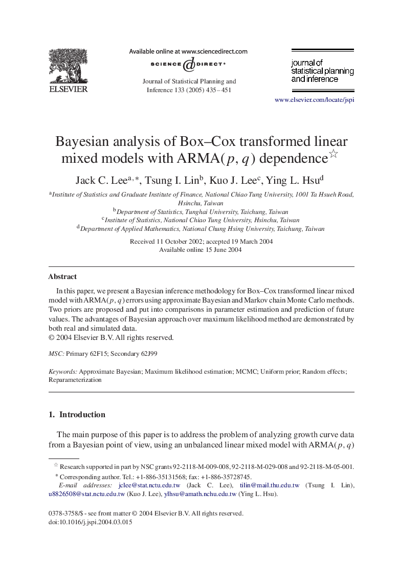 Bayesian analysis of Box-Cox transformed linear mixed models with ARMA(p,q) dependence