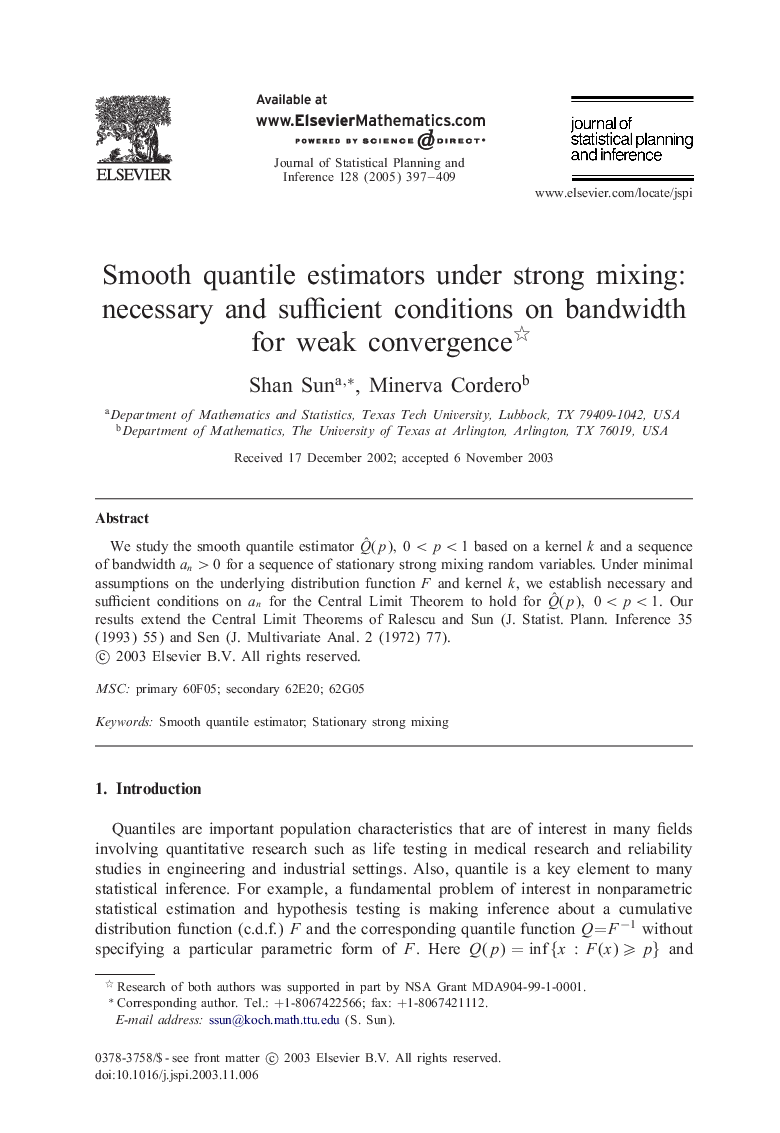 Smooth quantile estimators under strong mixing: necessary and sufficient conditions on bandwidth for weak convergence