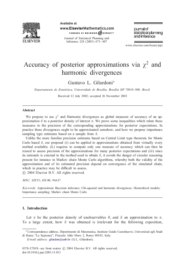 Accuracy of posterior approximations via Ï2 and harmonic divergences