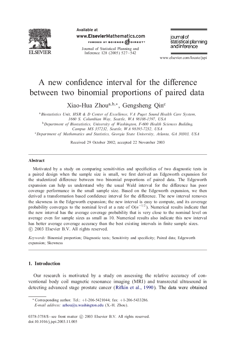 A new confidence interval for the difference between two binomial proportions of paired data