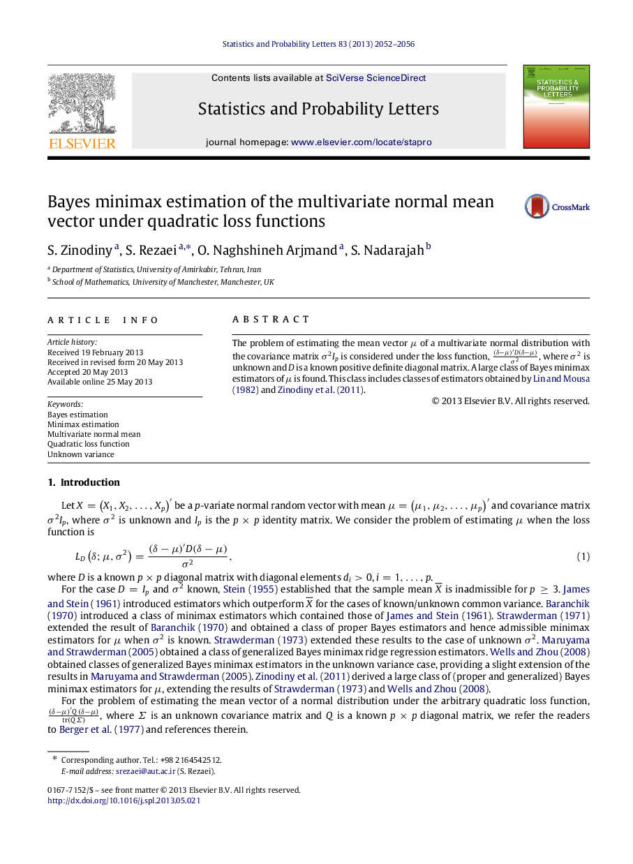 Bayes minimax estimation of the multivariate normal mean vector under quadratic loss functions