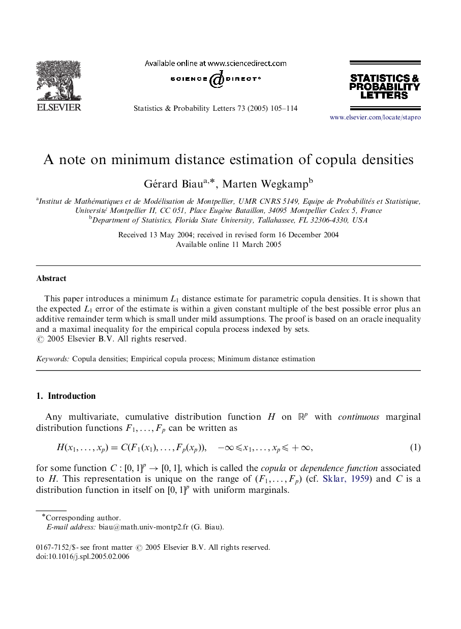 A note on minimum distance estimation of copula densities