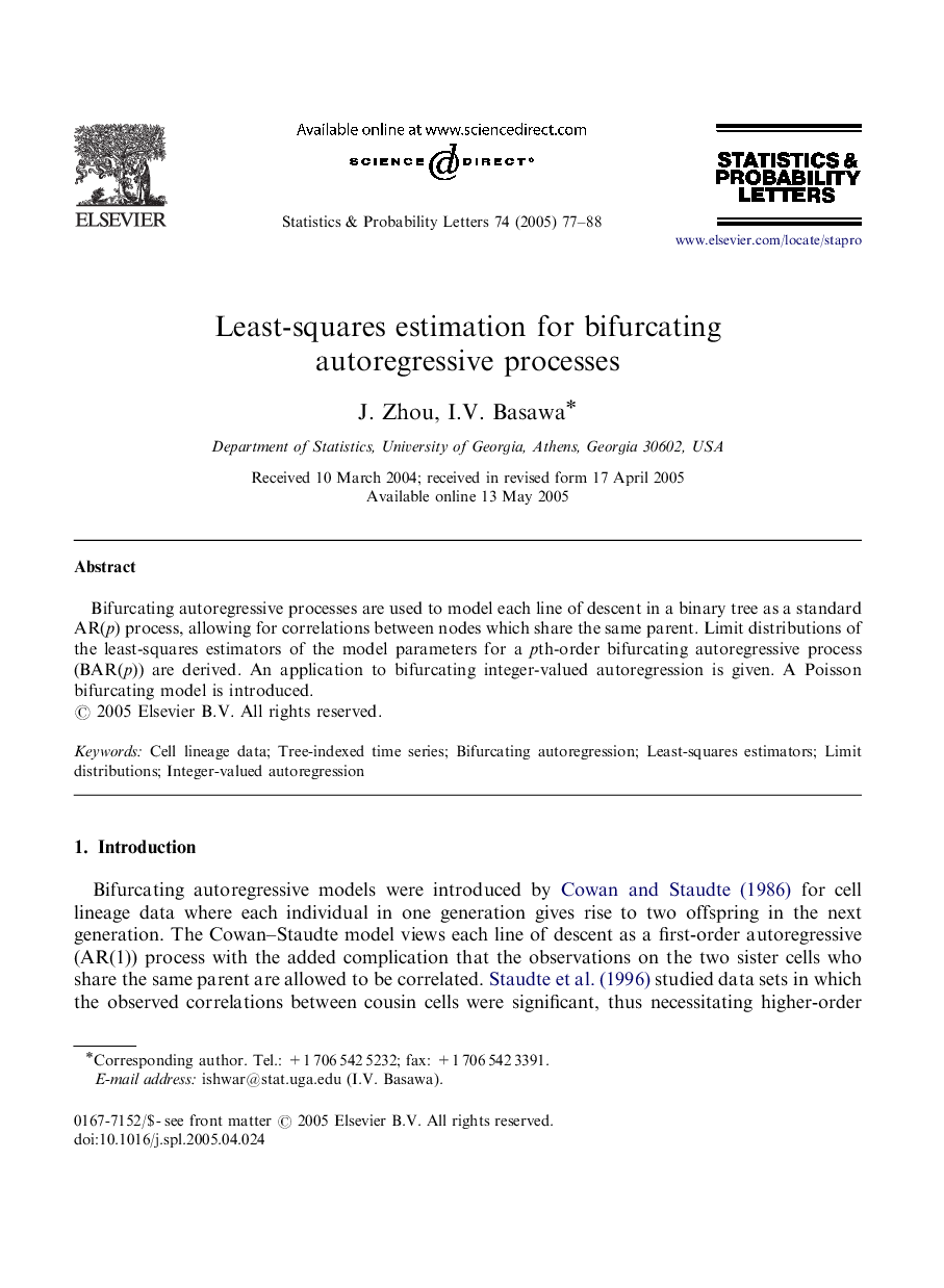 Least-squares estimation for bifurcating autoregressive processes