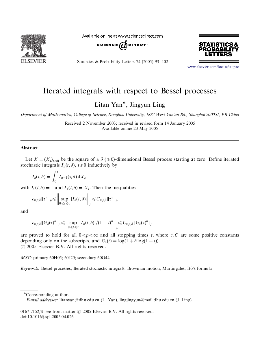 Iterated integrals with respect to Bessel processes