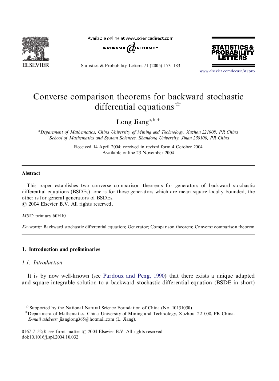 Converse comparison theorems for backward stochastic differential equations